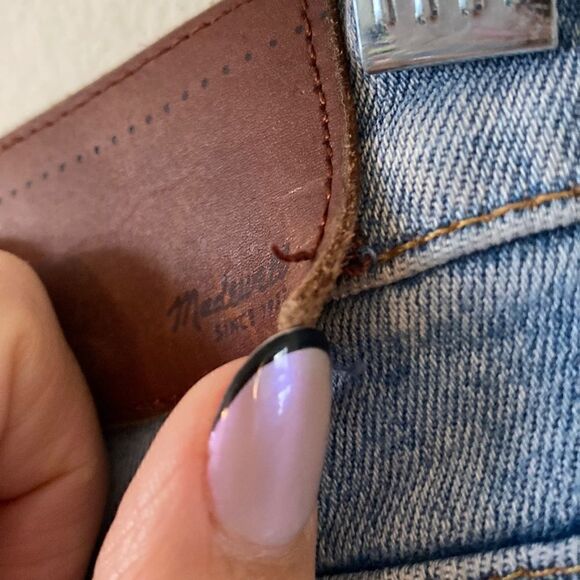 Madewell Cutoff Slim Boy Jean Frayed Denim Shorts - Picture 10 of 12